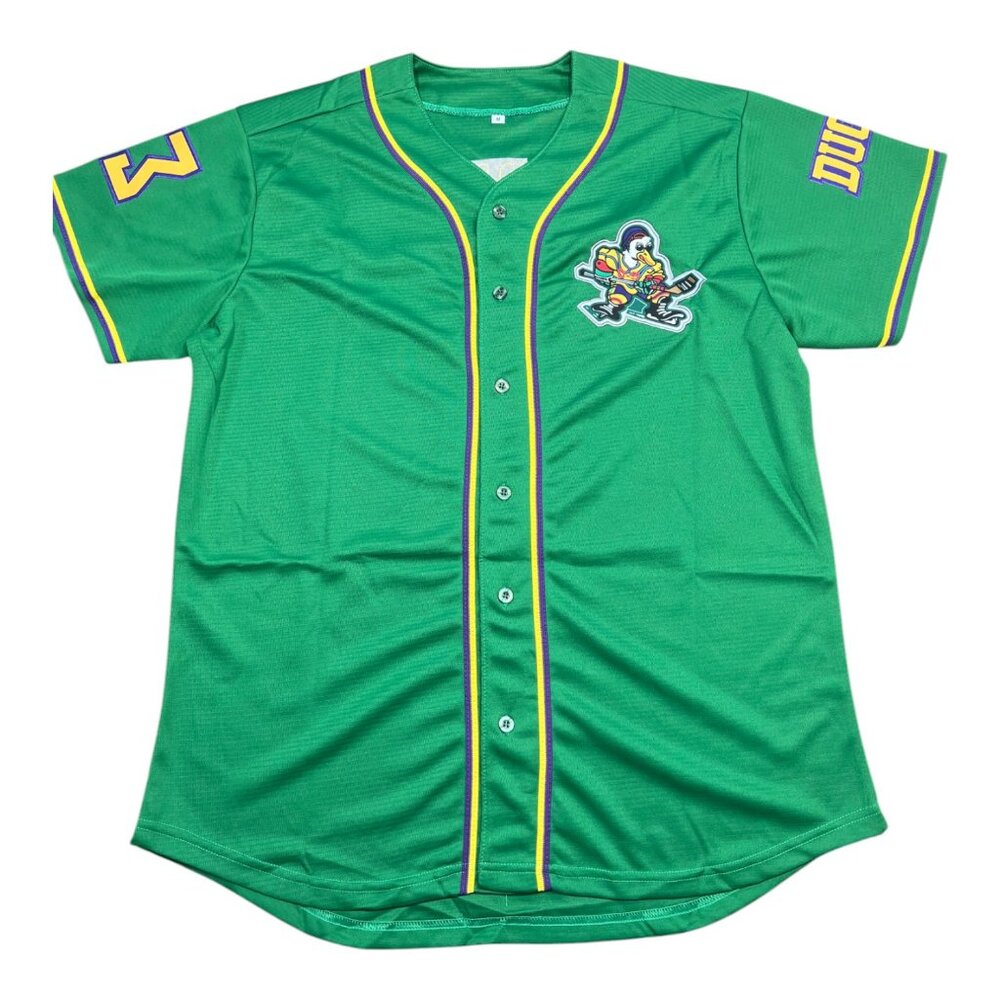 Mighty Ducks Movie Greg Goldberg #33 Baseball Jersey Stitched Green